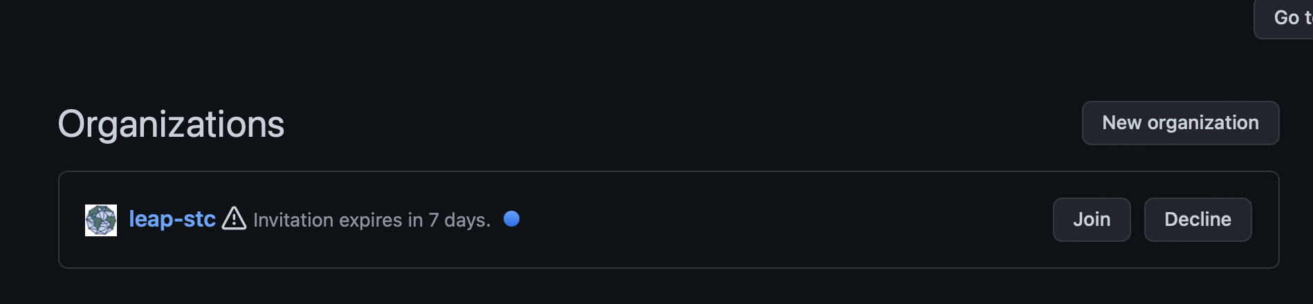Github Org invite 2
